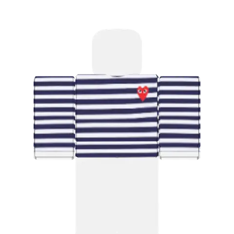 White w Blue Shirt
